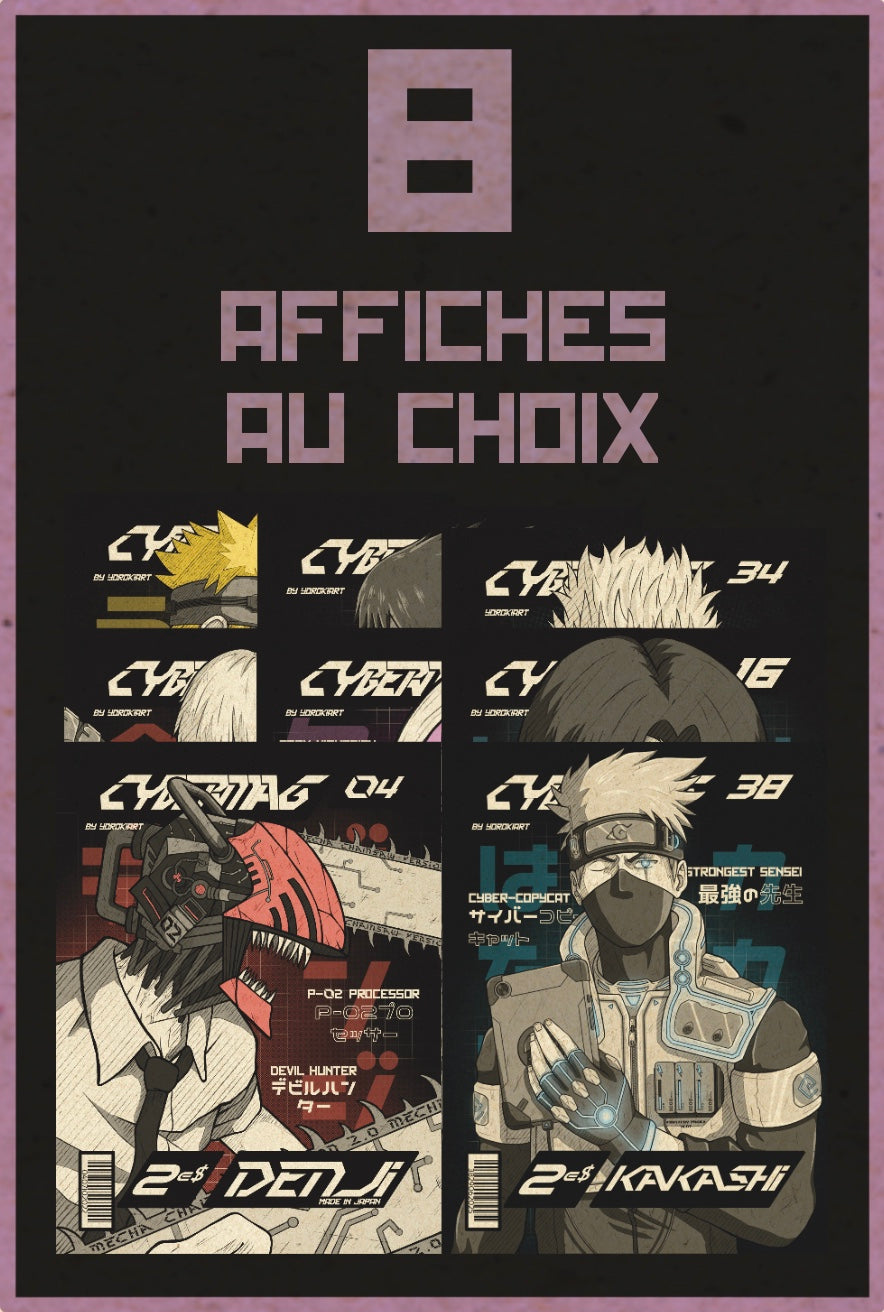 Pack 8 affiches